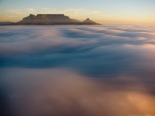 Table Mountain Fog Sunset